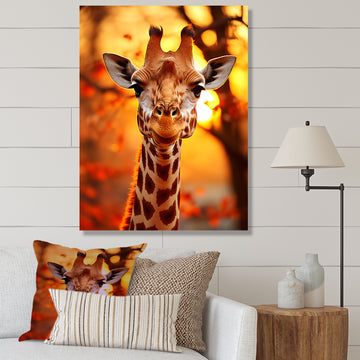 Majestic Giraffe Portrait - Giraffe Bedroom Wall Art
